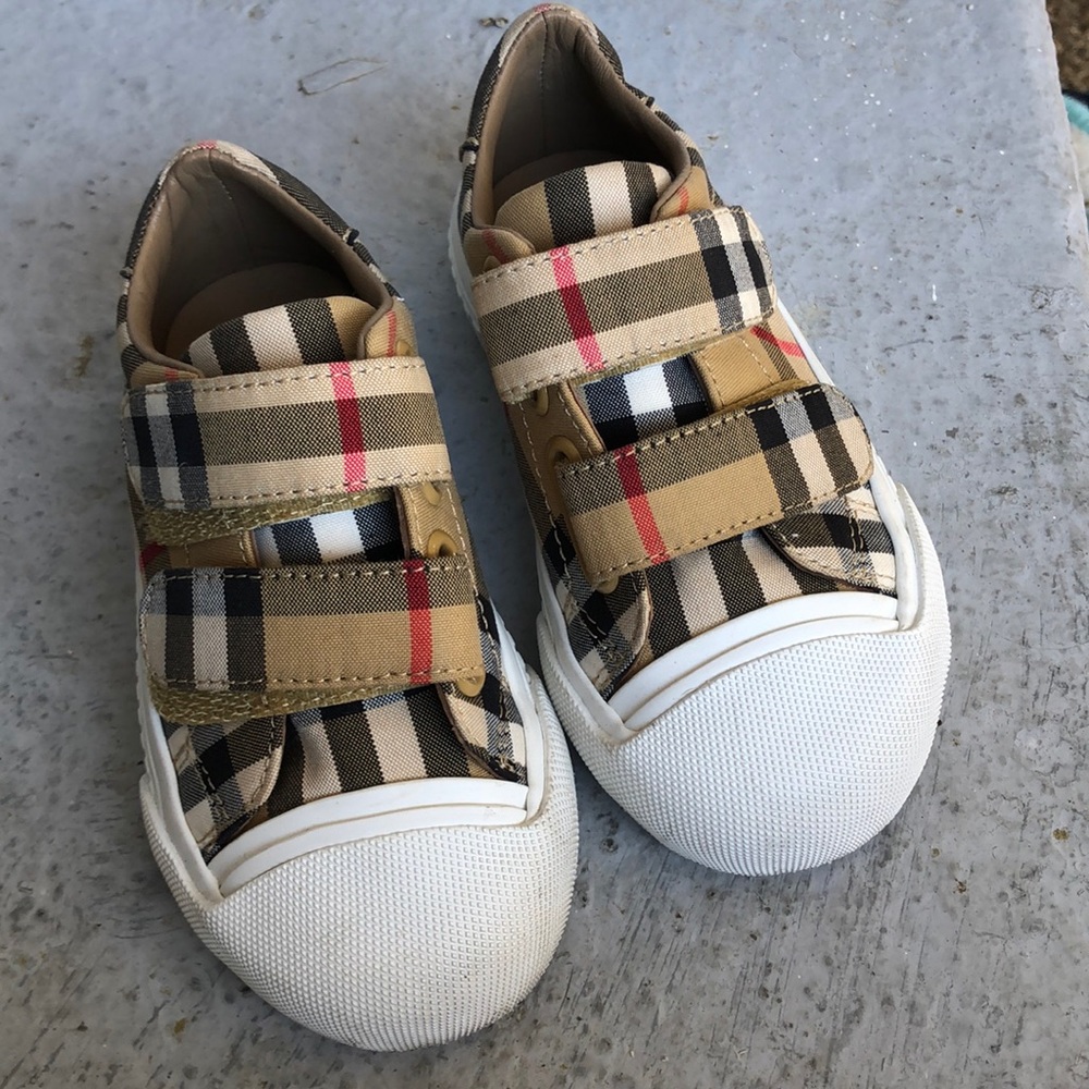 Burberry toddler baby nova-check Velcro shoes